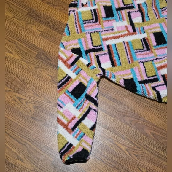 Hurley Women’s XXL Pink Spring Geo Plush Fleece Snap Pullover Long Sleeve C1 - Picture 11 of 11